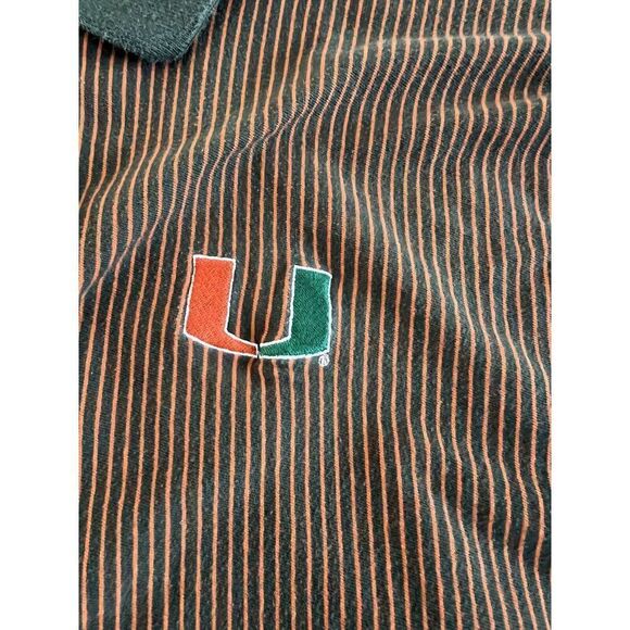 Bocca‎ Classics Miami U Polo. Hurricanes Green & Orange Striped. XXL - Picture 3 of 7